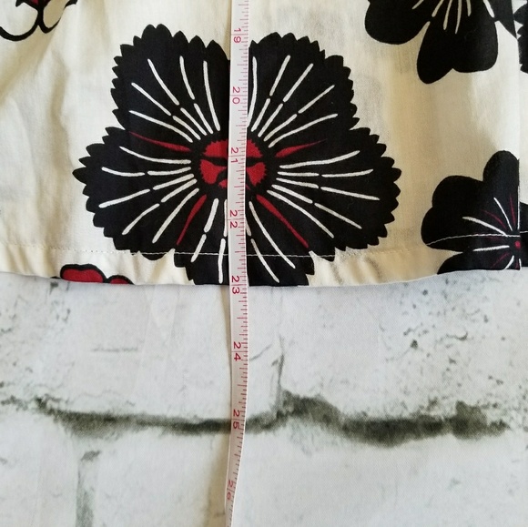 Tie-waisted Mixed Print Top, Sz XS, 100% Cotton - Picture 3 of 7